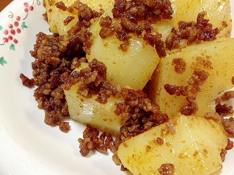 じゃがカレーそぼろ炒め